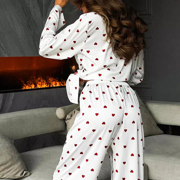 Silk Hearts Pajama 2-Piece Set