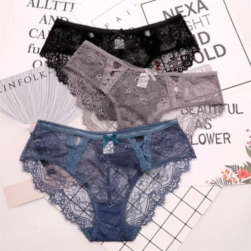 Polyester High Waist Lace Panties